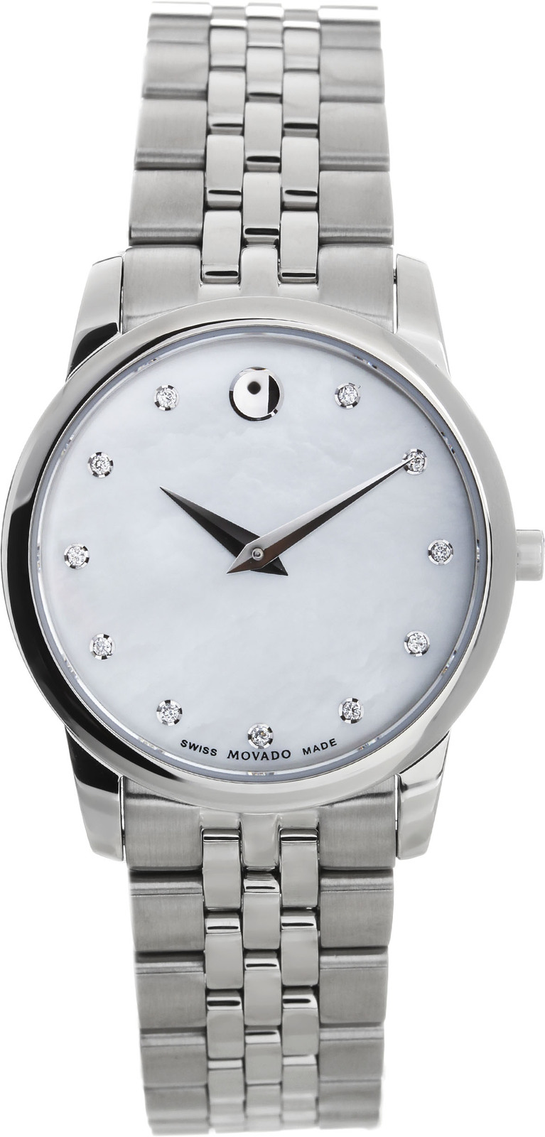 Movado Museum Classic 0606612 Movado Museum Classic 0606612Наручные часы<br>Швейцарские часы Movado Museum Classic 0606612<br><br>Пол: Женские<br>Страна-производитель: Швейцария<br>Механизм: Кварцевый<br>Материал корпуса: Сталь<br>Материал ремня/браслета: Сталь<br>Водозащита, диапазон: None<br>Стекло: Сапфировое<br>Толщина корпуса: None<br>Стиль: None
