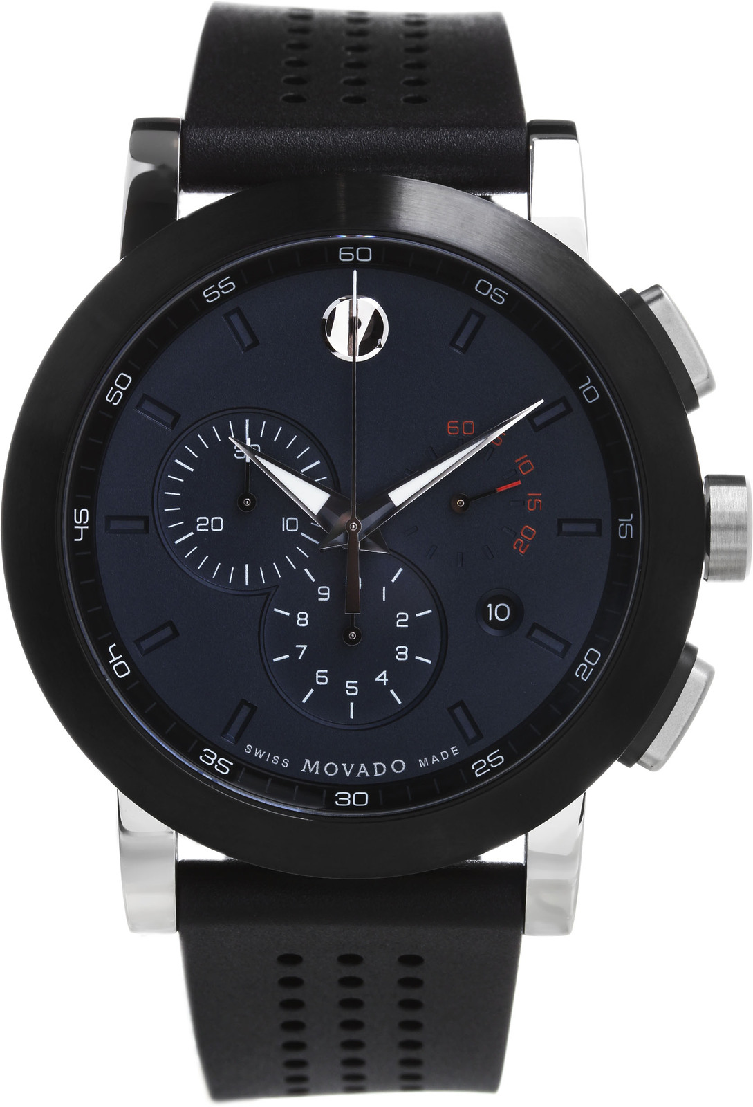 Movado Museum Sport 0607002 Movado Museum Sport 0607002Наручные часы<br>Швейцарские часы Movado Museum Sport 0607002<br><br>Пол: Мужские<br>Страна-производитель: Швейцария<br>Механизм: Кварцевый<br>Материал корпуса: Сталь<br>Материал ремня/браслета: Каучук<br>Водозащита, диапазон: None<br>Стекло: Сапфировое<br>Толщина корпуса: None<br>Стиль: None