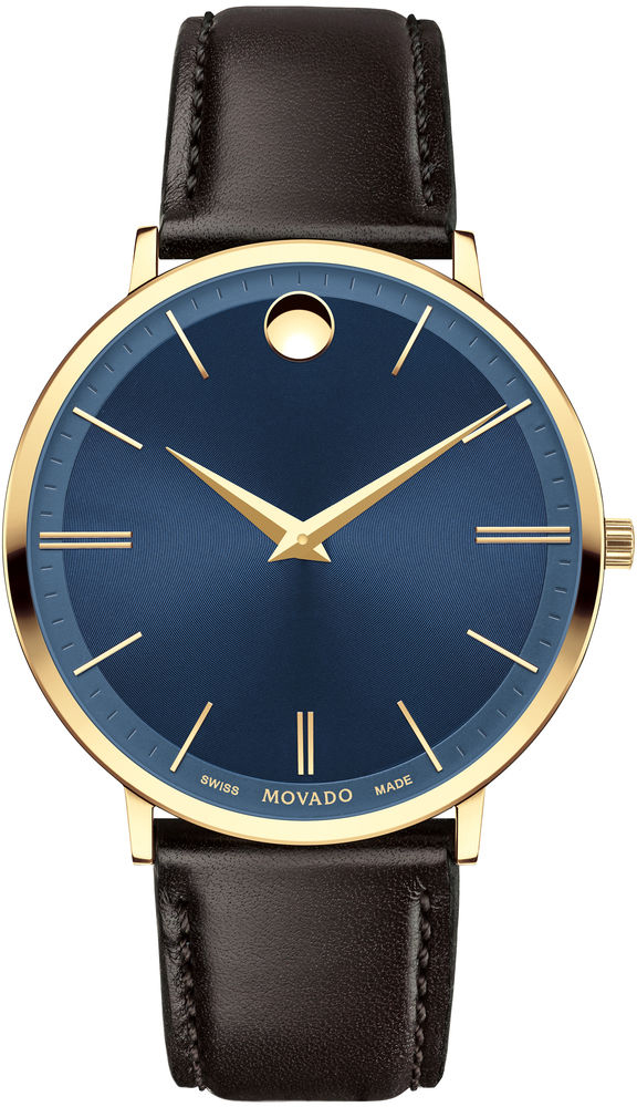 Movado Ultra Slim 0607088 Movado Ultra Slim 0607088Наручные часы<br>Швейцарские часы Movado Ultra Slim 0607088<br><br>Пол: Мужские<br>Страна-производитель: Швейцария<br>Механизм: Кварцевый<br>Материал корпуса: Сталь<br>Материал ремня/браслета: Кожа<br>Водозащита, диапазон: None<br>Стекло: Сапфировое<br>Толщина корпуса: 6,3 мм<br>Стиль: None
