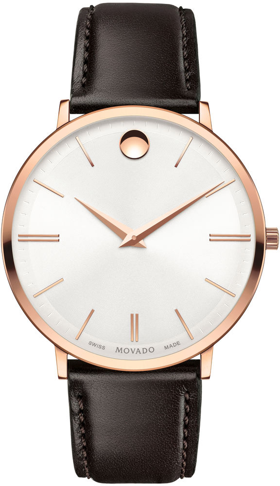 Movado Ultra Slim 0607089 Movado Ultra Slim 0607089Наручные часы<br>Швейцарские часы Movado Ultra Slim 0607089<br><br>Пол: Мужские<br>Страна-производитель: Швейцария<br>Механизм: Кварцевый<br>Материал корпуса: Сталь<br>Материал ремня/браслета: Кожа<br>Водозащита, диапазон: None<br>Стекло: Сапфировое<br>Толщина корпуса: 6,3 мм<br>Стиль: None