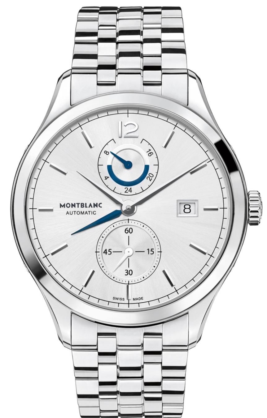 Montblanc Heritage 112648 Montblanc Heritage 112648Наручные часы<br>Швейцарские часы Montblanc Heritage Chronométrie Dual Time 112648Модель Montblanc Heritage Chronométrie Dual Time, оснащенная калибром MB 29.19 со сложной функцией собственного производства, отображает местное и домашнее время в удобной, интуитивно понятной форме. Время в постоянном месте проживания указывается синей часовой стрелкой (12-часовой формат) и минутной стрелкой с родиевым напылением. 24-часовой индикатор в положении 12 часов уточняет, какое время суток показывают часы. Во время путешествий местное время, отображаемое часовой стрелкой с родиевым напылением, легко настраивается вращением в обе стороны заводной головки, выдвинутой во второе положение, с шагом в один час. При этом центральная минутная и маленькая секундная стрелки в положении 6 часов продолжат свой бег. Отображение местного времени связано с отображением даты – полезная функция не только для тех, кому приходится часто путешествовать. Корпус из стали. Выпуклое сапфировое стекло с двойным антибликовым покрытием. Механизм - Montblanc MB 29.19 - механический с автоподзаводом, 28800 полуколебаний/час, 34 камня, около 42 часов запас хода. Диаметр корпуса - 42 мм. Водозащита - 30 метров. <br><br>Пол: Мужские<br>Страна-производитель: Швейцария<br>Механизм: Механический<br>Материал корпуса: Сталь<br>Материал ремня/браслета: Сталь<br>Водозащита, диапазон: 20 - 100 м<br>Стекло: Сапфировое<br>Толщина корпуса: 9,97 мм<br>Стиль: Классика
