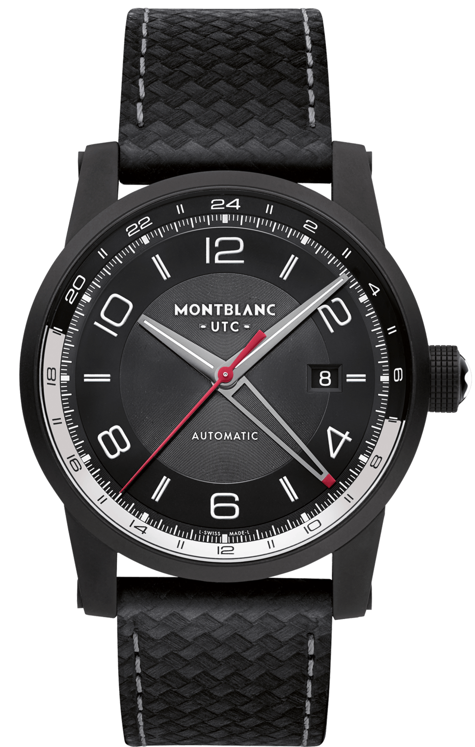 Montblanc Timewalker 113876 Montblanc Timewalker 113876Наручные часы<br>Швейцарские часы Montblanc Timewalker Urban Speed UTC 113876Благодаря отображению времени второго часового пояса, синхронизированного со Всемирным координированным временем (Universal Time Coordinated – UTC), часы Montblanc TimeWalker Urban Speed UTC будут идеальным спутником для всех тех, кому приходится часто путешествовать. Местное время отображается на внутренней 12-часовой шкале, а время второго часового пояса – на 24-часовой шкале по периметру безеля с разметкой день/ночь. Высокий уровень часов чувствуется уже в мастерски изготовленном циферблате черного цвета. Средний сегмент (центр и периферия циферблата) украшен пятью круговыми бороздками. Красная секундная стрелка контрастно выделяется на циферблате спортивно черного цвета. Стильный и удобный кожаный ремешок изготовлен на фабрике Montblanc Pelletteria во Флоренции. Он выполнен из кожи Montblanc Extreme – высокопрочного материала из обработанной особым образом коровьей кожи с текстурой углеродных волокон, устойчивого к влаге, пятнам и повреждениям. Выпуклое сапфировое стекло с двойным антибликовым покрытием. Корпус - нержавеющая сталь с черным DLC-покрытием. Механизм - Montblanc MB 24.05 - механический с автоподзаводом, 28800 полуколебаний/час, 21 камней, около 42 часов запас хода. Диаметр корпуса - 42 мм. Ремешок из кожи аллигатора. Водозащита - 30 метров.<br><br>Для кого?: Мужские<br>Страна-производитель: Швейцария<br>Механизм: Механический<br>Материал корпуса: Сталь<br>Материал ремня/браслета: Кожа<br>Водозащита, диапазон: 20 - 100 м<br>Стекло: Сапфировое<br>Толщина корпуса: 11 мм<br>Стиль: Спорт