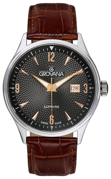 Grovana Traditional 1191.1527 Grovana Traditional 1191.1527Наручные часы<br>Швейцарские часы Grovana Traditional 1191.1527<br><br>Пол: Мужские<br>Страна-производитель: Швейцария<br>Механизм: Кварцевый<br>Материал корпуса: Сталь<br>Материал ремня/браслета: Кожа<br>Водозащита, диапазон: None<br>Стекло: Сапфировое<br>Толщина корпуса: None<br>Стиль: None