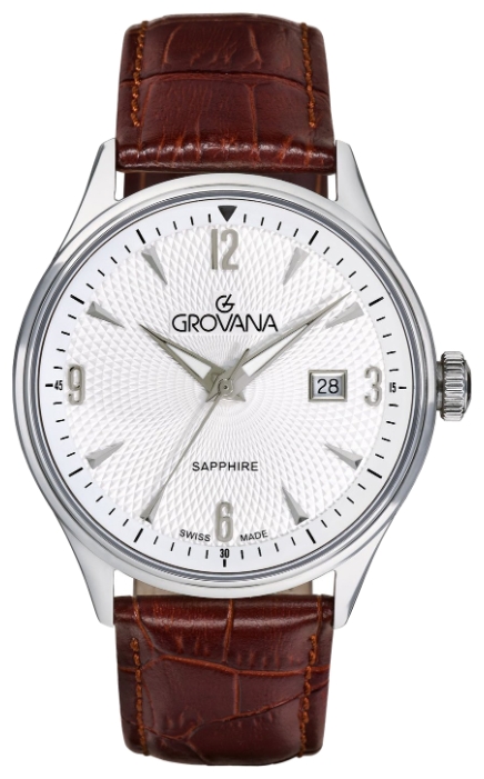 Grovana Traditional 1191.1532 Grovana Traditional 1191.1532Наручные часы<br>Швейцарские часы Grovana Traditional 1191.1532<br><br>Пол: Мужские<br>Страна-производитель: Швейцария<br>Механизм: Кварцевый<br>Материал корпуса: Сталь<br>Материал ремня/браслета: Кожа<br>Водозащита, диапазон: None<br>Стекло: Сапфировое<br>Толщина корпуса: None<br>Стиль: None