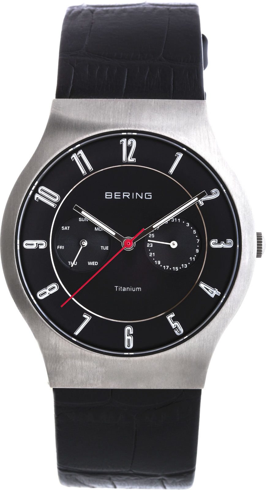 Bering Titanium 11939-472 Bering Titanium 11939-472Наручные часы<br>Датские часы Bering Titanium 11939-472<br><br>Пол: Мужские<br>Страна-производитель: Дания<br>Механизм: Кварцевый<br>Материал корпуса: Титан<br>Материал ремня/браслета: Кожа<br>Водозащита, диапазон: 20 - 100 м<br>Стекло: Сапфировое<br>Толщина корпуса: None<br>Стиль: Классика