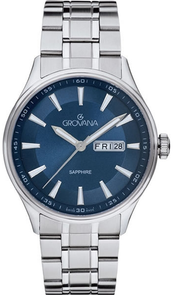 Grovana Traditional 1194.1135 Grovana Traditional 1194.1135Наручные часы<br>Швейцарские часы Grovana Traditional 1194.1135<br><br>Пол: Мужские<br>Страна-производитель: Швейцария<br>Механизм: Кварцевый<br>Материал корпуса: Сталь<br>Материал ремня/браслета: Сталь<br>Водозащита, диапазон: None<br>Стекло: Минеральное<br>Толщина корпуса: 10 мм<br>Стиль: None