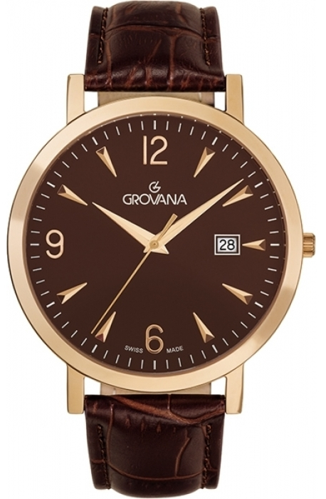 Grovana Traditional 1230.1566 Grovana Traditional 1230.1566Наручные часы<br>Швейцарские часы Grovana Traditional 1230.1566<br><br>Пол: Мужские<br>Страна-производитель: Швейцария<br>Механизм: Кварцевый<br>Материал корпуса: Сталь<br>Материал ремня/браслета: Кожа<br>Водозащита, диапазон: None<br>Стекло: Сапфировое<br>Толщина корпуса: None<br>Стиль: None