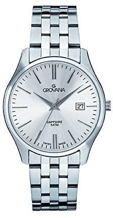 Grovana Traditional 1568.1132 Grovana Traditional 1568.1132Наручные часы<br>Швейцарские часы Grovana Traditional 1568.1132<br><br>Пол: Мужские<br>Страна-производитель: Швейцария<br>Механизм: Кварцевый<br>Материал корпуса: Сталь<br>Материал ремня/браслета: Сталь<br>Водозащита, диапазон: None<br>Стекло: Сапфировое<br>Толщина корпуса: 6 мм<br>Стиль: None