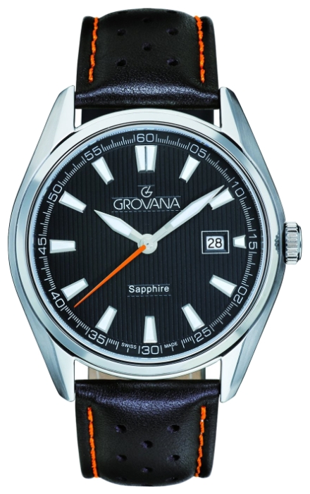 Grovana 1584.1539 Grovana 1584.1539Наручные часы<br>Швейцарские часы Grovana Sporty 1584.1539<br><br>Пол: Мужские<br>Страна-производитель: Швейцария<br>Механизм: Кварцевый<br>Материал корпуса: Сталь<br>Материал ремня/браслета: Кожа<br>Водозащита, диапазон: 20 - 100 м<br>Стекло: Сапфировое<br>Толщина корпуса: None<br>Стиль: Спорт