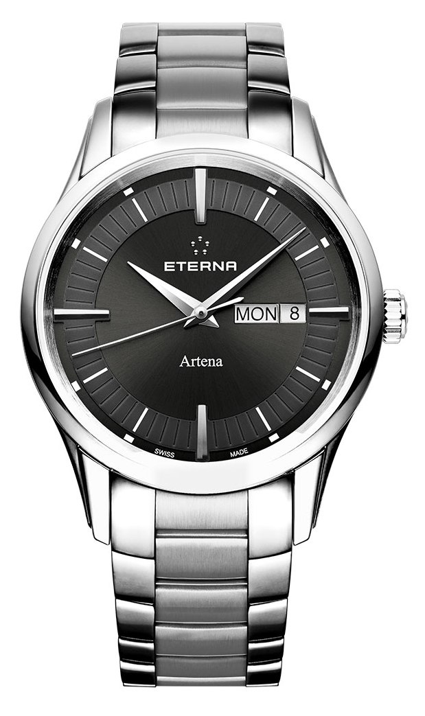 Eterna 2525.41.50.0274 Eterna 2525.41.50.0274Наручные часы<br>Швейцарские часы Eterna Artena 2525.41.50.0274Часы входят в модельный ряд коллекции Artena. Это мужские часы. Материал корпуса часов — сталь. Стекло - сапфировое. Часы этой модели обладают водозащитой 50 м. Диаметр корпуса - 40 мм.<br><br>Пол: Мужские<br>Страна-производитель: Швейцария<br>Механизм: Кварцевый<br>Материал корпуса: Сталь<br>Материал ремня/браслета: Сталь<br>Водозащита, диапазон: 20 - 100 м<br>Стекло: Сапфировое<br>Толщина корпуса: None<br>Стиль: Классика