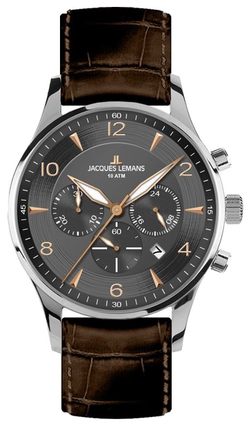 Jacques Lemans London 1-1654F Jacques Lemans London 1-1654FНаручные часы<br>Австрийские часы Jacques Lemans London 1-1654F<br><br>Пол: Мужские<br>Страна-производитель: Австрия<br>Механизм: Кварцевый<br>Материал корпуса: Сталь<br>Материал ремня/браслета: Кожа<br>Водозащита, диапазон: None<br>Стекло: Минеральное<br>Толщина корпуса: 10 мм<br>Стиль: None