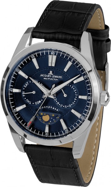Jacques Lemans Liverpool Moonphase 1-1901B часы chanel j12 moonphase 38mm