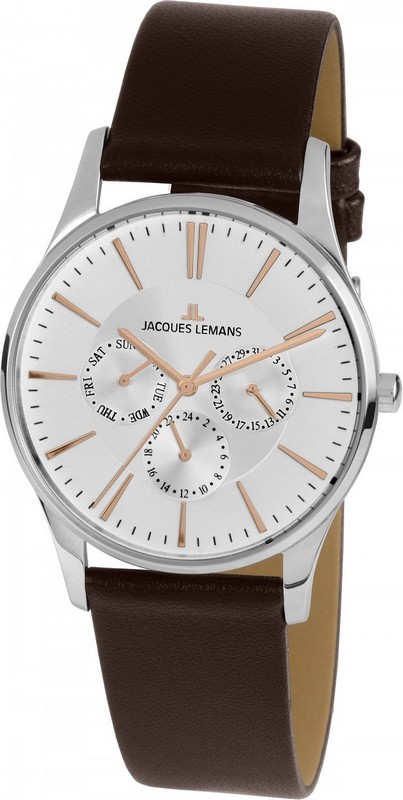 Jacques Lemans London 1-1929D Jacques Lemans London 1-1929DНаручные часы<br>Австрийские часы Jacques Lemans London 1-1929D<br><br>Пол: Мужские<br>Страна-производитель: Австрия<br>Механизм: Кварцевый<br>Материал корпуса: Сталь<br>Материал ремня/браслета: Кожа<br>Водозащита, диапазон: None<br>Стекло: Минеральное<br>Толщина корпуса: None<br>Стиль: None