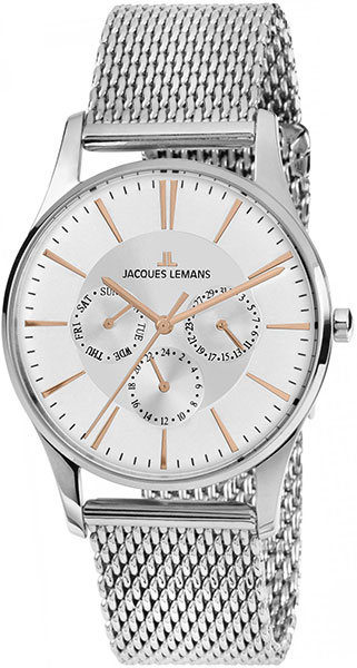 Jacques Lemans London 1-1929F Jacques Lemans London 1-1929FНаручные часы<br>Австрийские часы Jacques Lemans London 1-1929F<br><br>Пол: Мужские<br>Страна-производитель: Австрия<br>Механизм: Кварцевый<br>Материал корпуса: Сталь<br>Материал ремня/браслета: Сталь<br>Водозащита, диапазон: None<br>Стекло: Минеральное<br>Толщина корпуса: None<br>Стиль: None