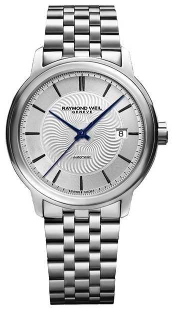 Raymond Weil Maestro 2237-ST-65001 Raymond Weil Maestro 2237-ST-65001Наручные часы<br>Швейцарские часы Raymond Weil Maestro 2237-ST-65001<br><br>Пол: Мужские<br>Страна-производитель: Швейцария<br>Механизм: Механический<br>Материал корпуса: Сталь<br>Материал ремня/браслета: Сталь<br>Водозащита, диапазон: None<br>Стекло: Сапфировое<br>Толщина корпуса: 9,2 мм<br>Стиль: None