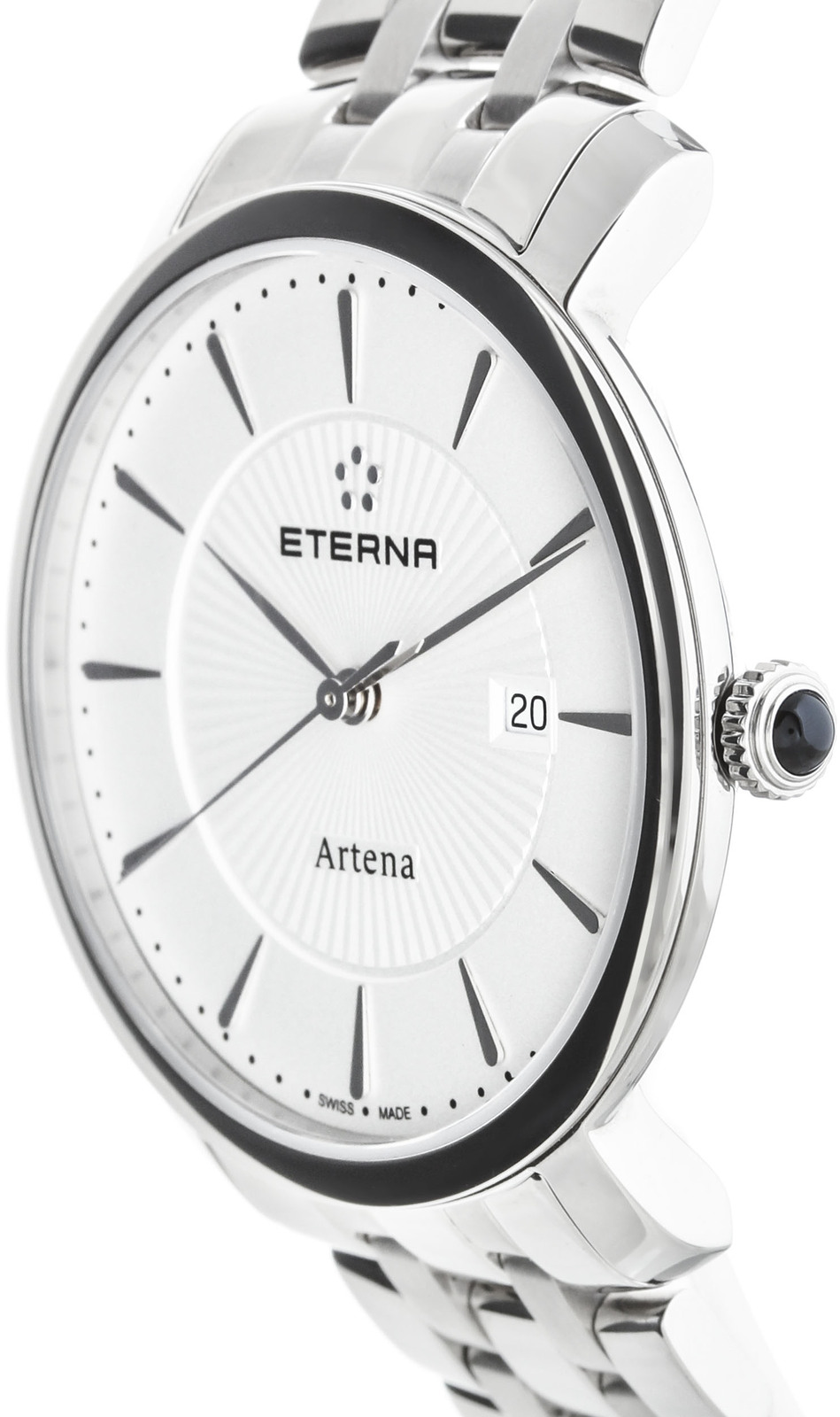 Eterna Artena 2510.41.11.0273 Eterna Artena 2510.41.11.0273Наручные часы<br>Швейцарские часы Eterna Artena 2510.41.11.0273Данная модель входит в коллекцию Artena. Это модные женские часы. Материал корпуса часов — сталь. Циферблат часов защищает сапфировое стекло. Часы этой модели обладают водозащитой 30 м.<br><br>Пол: Женские<br>Страна-производитель: Швейцария<br>Механизм: Кварцевый<br>Материал корпуса: Сталь<br>Материал ремня/браслета: Сталь<br>Водозащита, диапазон: 20 - 100 м<br>Стекло: Сапфировое<br>Толщина корпуса: None<br>Стиль: None