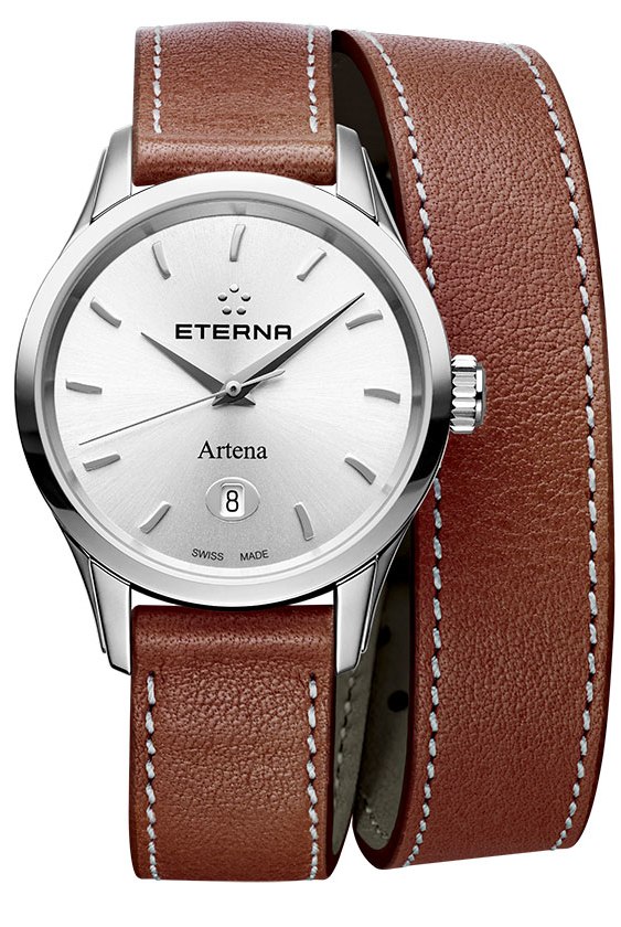 Eterna 2530.41.10.1351 Eterna 2530.41.10.1351Наручные часы<br>Швейцарские часы Eterna Artena 2530.41.10.1351Часы входят в модельный ряд коллекции Artena. Это женские часы. Материал корпуса часов — сталь. Стекло - сапфировое. Часы этой модели обладают водозащитой 30 м. Диаметр корпуса - 30 мм.<br><br>Пол: Женские<br>Страна-производитель: Швейцария<br>Механизм: Кварцевый<br>Материал корпуса: Сталь<br>Материал ремня/браслета: Кожа<br>Водозащита, диапазон: 20 - 100 м<br>Стекло: Сапфировое<br>Толщина корпуса: None<br>Стиль: Мода