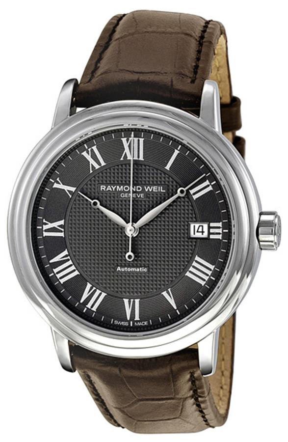 Raymond Weil Maestro 2837-STC-00609 Raymond Weil Maestro 2837-STC-00609Наручные часы<br>Швейцарские часы Raymond Weil Maestro 2837-STC-00609 Данная модель — яркий представитель коллекции Maestro. Это модные мужские часы. Материал корпуса часов — сталь. Стекло - сапфировое. Часы выдерживают давление на глубине 50 м.<br><br>Пол: Мужские<br>Страна-производитель: Швейцария<br>Механизм: Механический<br>Материал корпуса: Сталь<br>Материал ремня/браслета: Кожа<br>Водозащита, диапазон: 20 - 100 м<br>Стекло: Сапфировое<br>Толщина корпуса: None<br>Стиль: None