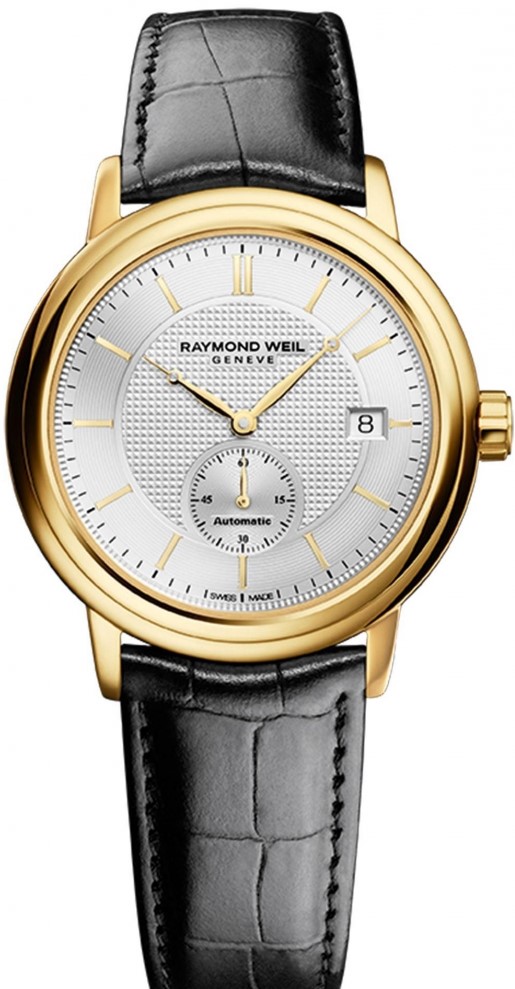 Raymond Weil Maestro 2838-PC-65001 Raymond Weil Maestro 2838-PC-65001Наручные часы<br>Швейцарские часы Raymond Weil Maestro 2838-PC-65001<br><br>Пол: Мужские<br>Страна-производитель: Швейцария<br>Механизм: Механический<br>Материал корпуса: Сталь<br>Материал ремня/браслета: Кожа<br>Водозащита, диапазон: 20 - 100 м<br>Стекло: Сапфировое<br>Толщина корпуса: 10 мм<br>Стиль: Классика