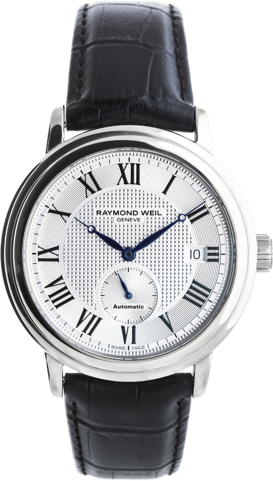 Raymond Weil Tradition 2838-STC-00659 Raymond Weil Tradition 2838-STC-00659Наручные часы<br>Швейцарские часы Raymond Weil Tradition 2838-STC-00659 Часы входят в модельный ряд коллекции Tradition. Это мужские часы. Материал корпуса часов — сталь. Циферблат часов защищает сапфировое стекло. Водозащита - 100 м. Основной цвет циферблата белый. Диаметр корпуса 39,5мм.<br><br>Пол: Мужские<br>Страна-производитель: Швейцария<br>Механизм: Механический<br>Материал корпуса: Сталь<br>Материал ремня/браслета: Кожа<br>Водозащита, диапазон: 100 - 150 м<br>Стекло: Сапфировое<br>Толщина корпуса: None<br>Стиль: Классика