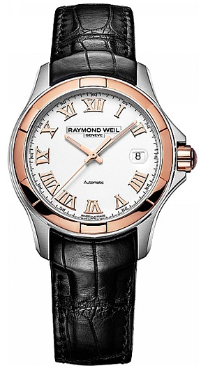 Raymond Weil Parsifal 2970-SC5-00308 Raymond Weil Parsifal 2970-SC5-00308Наручные часы<br>Швейцарские часы Raymond Weil Parsifal 2970-SC5-00308<br><br>Пол: Мужские<br>Страна-производитель: Швейцария<br>Механизм: Механический<br>Материал корпуса: Золото+сталь<br>Материал ремня/браслета: Кожа<br>Водозащита, диапазон: 100 - 150 м<br>Стекло: Сапфировое<br>Толщина корпуса: 10 мм<br>Стиль: Классика