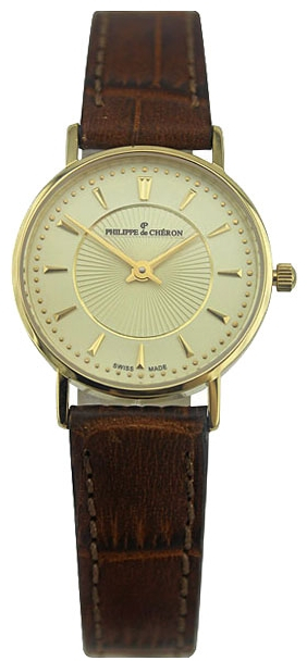 Philippe de Cheron Elisa 3005.1211N Philippe de Cheron Elisa 3005.1211NНаручные часы<br>Швейцарские часы Philippe de Cheron Elisa 3005.1211N<br><br>Пол: Женские<br>Страна-производитель: Швейцария<br>Механизм: Кварцевый<br>Материал корпуса: Золото<br>Материал ремня/браслета: Кожа<br>Водозащита, диапазон: None<br>Стекло: Сапфировое<br>Толщина корпуса: None<br>Стиль: None