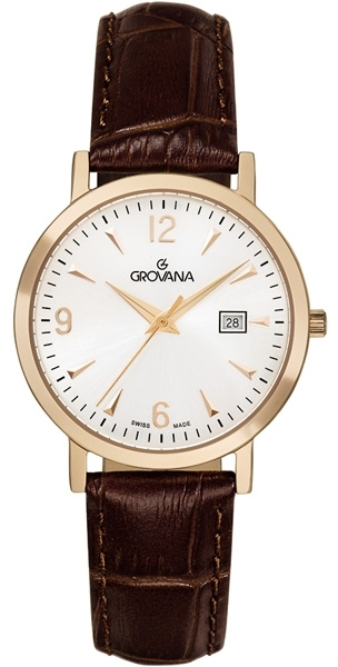 Grovana Traditional 3230.1562 Grovana Traditional 3230.1562Наручные часы<br>Швейцарские часы Grovana Traditional 3230.1562<br><br>Пол: Женские<br>Страна-производитель: Швейцария<br>Механизм: Кварцевый<br>Материал корпуса: Сталь<br>Материал ремня/браслета: Кожа<br>Водозащита, диапазон: None<br>Стекло: Сапфировое<br>Толщина корпуса: None<br>Стиль: None