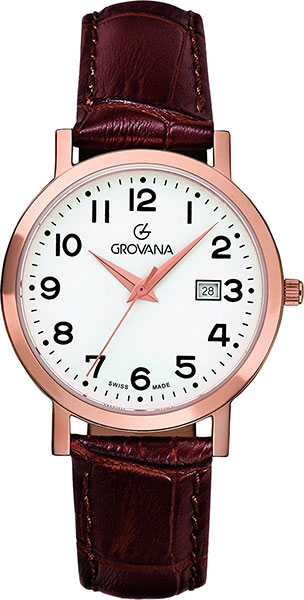 Grovana Traditional 3230.1568 Grovana Traditional 3230.1568Наручные часы<br>Швейцарские часы Grovana Traditional 3230.1568<br><br>Пол: Женские<br>Страна-производитель: Швейцария<br>Механизм: Кварцевый<br>Материал корпуса: Сталь<br>Материал ремня/браслета: Кожа<br>Водозащита, диапазон: None<br>Стекло: Сапфировое<br>Толщина корпуса: None<br>Стиль: None