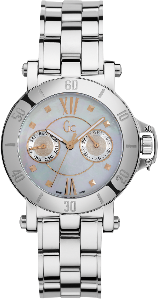 Gc Sport Chic X74012L1S Gc Sport Chic X74012L1SНаручные часы<br>Швейцарские часы Gc Sport Chic X74012L1S<br><br>Пол: Женские<br>Страна-производитель: Швейцария<br>Механизм: Кварцевый<br>Материал корпуса: Сталь<br>Материал ремня/браслета: Сталь<br>Водозащита, диапазон: None<br>Стекло: Сапфировое<br>Толщина корпуса: 9 мм<br>Стиль: None