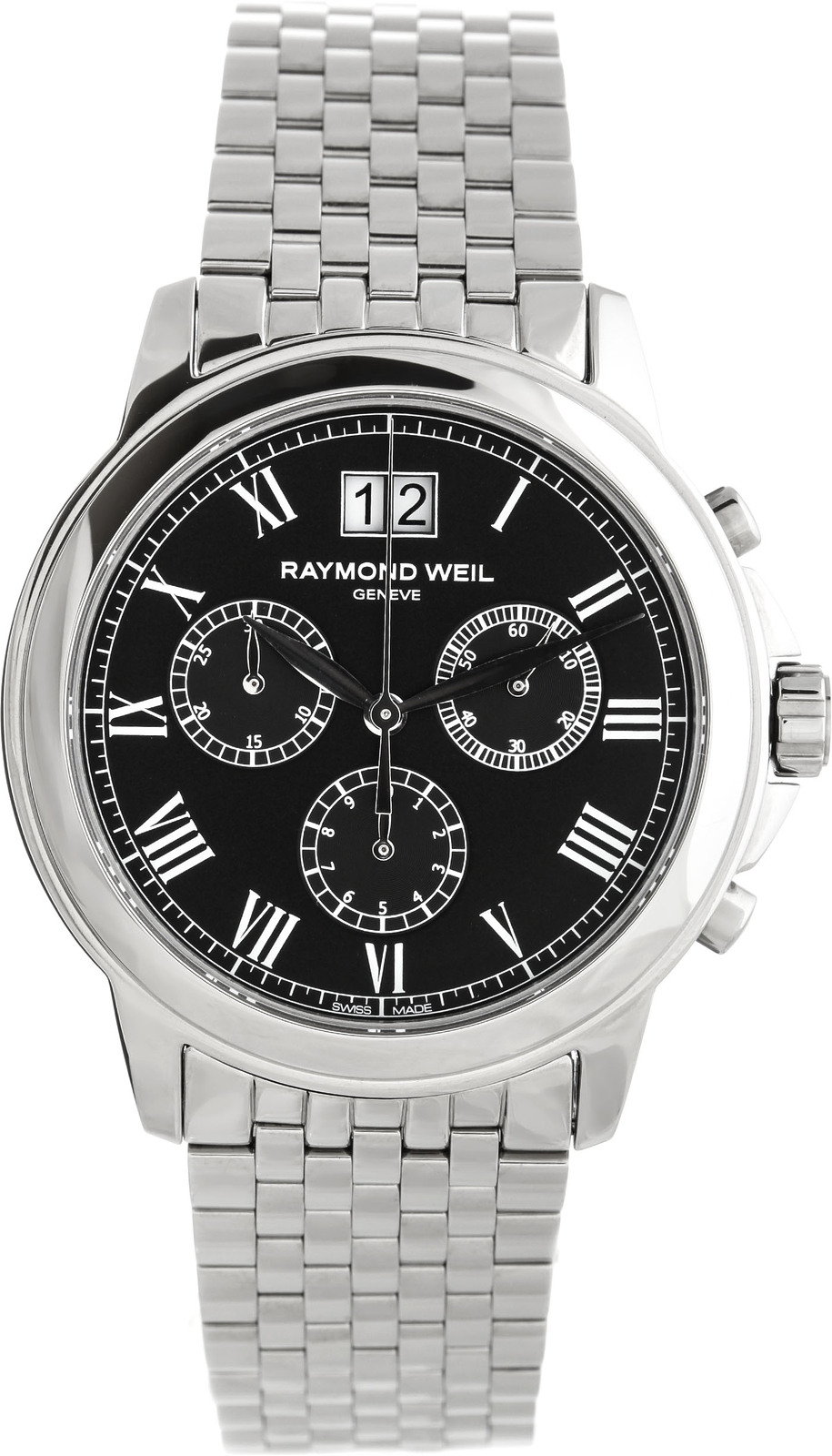 Raymond Weil Tradition 4476-ST-00200 Raymond Weil Tradition 4476-ST-00200Наручные часы<br>Швейцарские часы Raymond Weil Tradition 4476-ST-00200 Представленная модель входит в коллекцию Tradition. Это модные мужские часы. Материал корпуса часов — сталь. В этой модели стоит сапфировое стекло. Часы выдерживают давление на глубине 50 м. Основной цвет циферблата черный. Циферблат часов содержит часы, минуты, секунды. В этих часах используются такие усложнения как дата, хронограф. Диаметр корпуса часов составляет 39мм.<br><br>Пол: Мужские<br>Страна-производитель: Швейцария<br>Механизм: Кварцевый<br>Материал корпуса: Сталь<br>Материал ремня/браслета: Сталь<br>Водозащита, диапазон: 20 - 100 м<br>Стекло: Сапфировое<br>Толщина корпуса: None<br>Стиль: Спорт