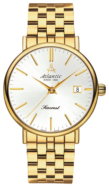 Atlantic Seacrest 50359.45.21 Atlantic Seacrest 50359.45.21Наручные часы<br>Швейцарские часы Atlantic Seacrest 50359.45.21<br><br>Пол: Мужские<br>Страна-производитель: Швейцария<br>Механизм: Кварцевый<br>Материал корпуса: Сталь<br>Материал ремня/браслета: Сталь<br>Водозащита, диапазон: None<br>Стекло: Сапфировое<br>Толщина корпуса: None<br>Стиль: None