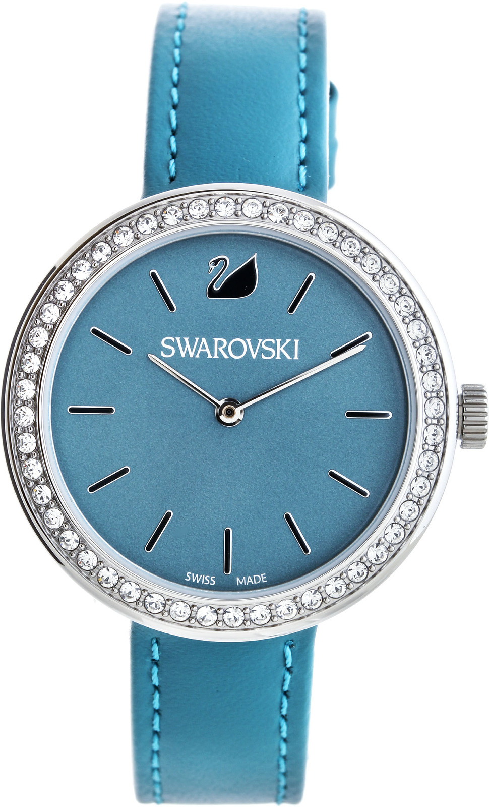 Swarovski Daytime Petrol 5130542 Swarovski Daytime Petrol 5130542Наручные часы<br>Швейцарские часы Swarovski Daytime Petrol 5130542<br><br>Пол: Женские<br>Страна-производитель: Швейцария<br>Механизм: Кварцевый<br>Материал корпуса: Сталь<br>Материал ремня/браслета: Кожа<br>Водозащита, диапазон: 20 - 100 м<br>Стекло: Минеральное<br>Толщина корпуса: 8мм<br>Стиль: Мода