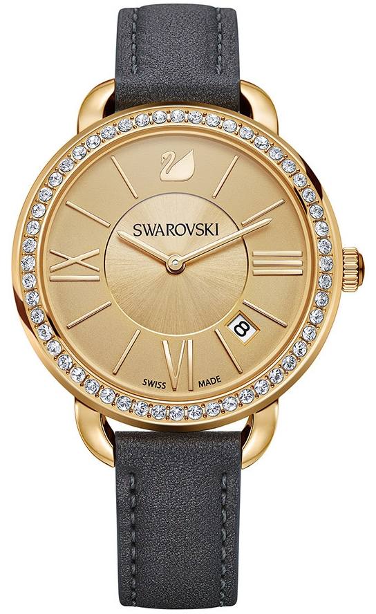 Swarovski Aila Day Gold Tone 5221141 Swarovski Aila Day Gold Tone 5221141Наручные часы<br>Швейцарские часы Swarovski Aila Day Gold Tone<br><br>Пол: Женские<br>Страна-производитель: Швейцария<br>Механизм: None<br>Материал корпуса: Сталь<br>Материал ремня/браслета: Кожа<br>Водозащита, диапазон: None<br>Стекло: None<br>Толщина корпуса: None<br>Стиль: None