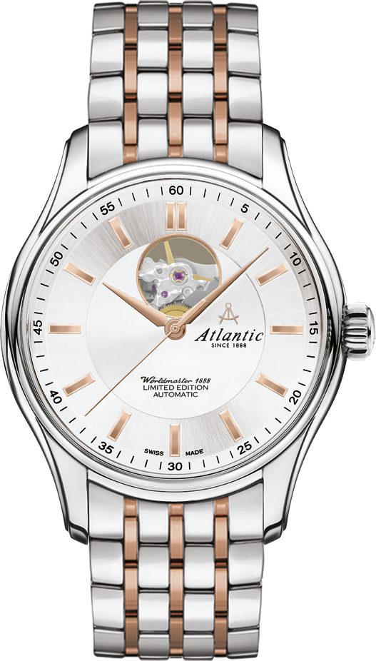 Atlantic Worldmaster 52757.41.21RM Atlantic Worldmaster 52757.41.21RMНаручные часы<br>Швейцарские часы Atlantic Worldmaster 52757.41.21RM<br><br>Пол: Мужские<br>Страна-производитель: Швейцария<br>Механизм: Механический<br>Материал корпуса: Сталь<br>Материал ремня/браслета: Сталь<br>Водозащита, диапазон: None<br>Стекло: Сапфировое<br>Толщина корпуса: None<br>Стиль: None