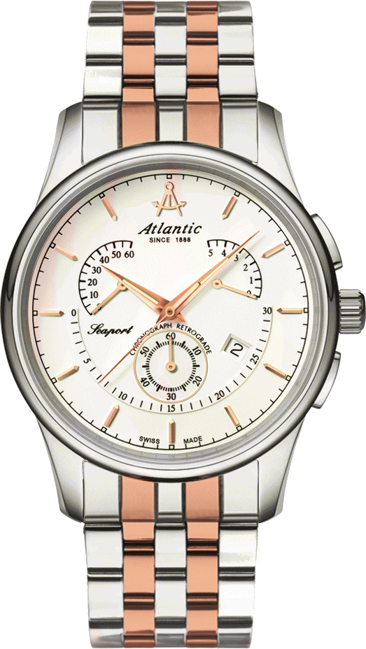 Atlantic Seaport 56455.43.21R Atlantic Seaport 56455.43.21RНаручные часы<br>Швейцарские часы Atlantic Seaport 56455.43.21R<br><br>Пол: Мужские<br>Страна-производитель: Швейцария<br>Механизм: Кварцевый<br>Материал корпуса: Сталь<br>Материал ремня/браслета: Сталь<br>Водозащита, диапазон: None<br>Стекло: Сапфировое<br>Толщина корпуса: None<br>Стиль: None