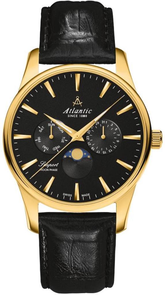 Atlantic Seasport 56550.45.61 Atlantic Seasport 56550.45.61Наручные часы<br>Швейцарские часы Atlantic Seasport 56550.45.61<br><br>Пол: Мужские<br>Страна-производитель: Швейцария<br>Механизм: Кварцевый<br>Материал корпуса: Сталь<br>Материал ремня/браслета: Кожа<br>Водозащита, диапазон: None<br>Стекло: Сапфировое<br>Толщина корпуса: None<br>Стиль: None