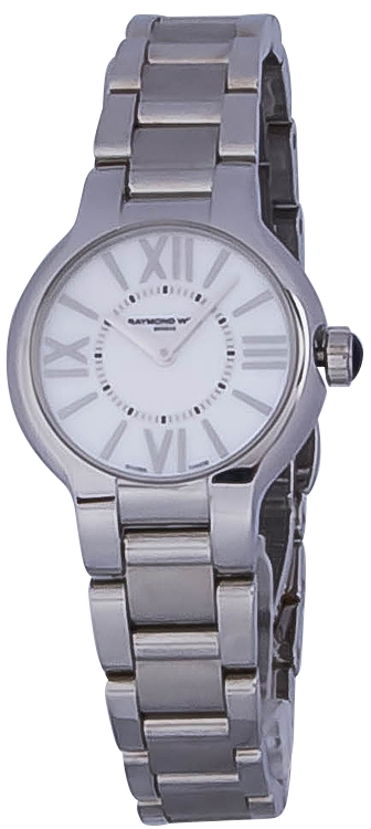 Raymond Weil Noemia 5927-ST-00907 Raymond Weil Noemia 5927-ST-00907Наручные часы<br>Швейцарские часы Raymond Weil Noemia 5927-ST-00907Модель входит в коллекцию Noemia. Это настоящие женские часы. Материал корпуса часов — сталь. В этих часах используется сапфировое стекло. Водозащита этих часов 50 м. Основной цвет циферблата белый. Диаметр корпуса часов составляет 32мм.<br><br>Пол: Женские<br>Страна-производитель: Швейцария<br>Механизм: Кварцевый<br>Материал корпуса: Сталь<br>Материал ремня/браслета: Сталь<br>Водозащита, диапазон: 20 - 100 м<br>Стекло: Сапфировое<br>Толщина корпуса: None<br>Стиль: Мода