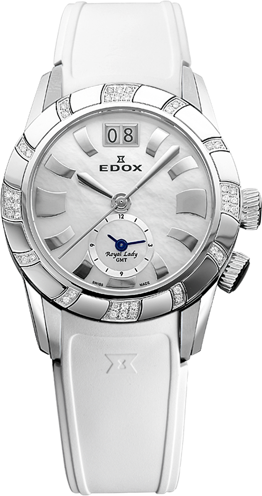 Edox Royal Lady 62005-3D40NAIN Edox Royal Lady 62005-3D40NAINНаручные часы<br>Швейцарские часы Edox Royal Lady 62005-3D40NAINЧасы входят в модельный ряд коллекции Royal Lady. Это женские часы. Материал корпуса часов — сталь. Циферблат часов защищает сапфировое стекло. Часы выдерживают давление на глубине 50 м. Основной цвет циферблата белый. Диаметр корпуса часов составляет 34мм. Блеск модели придаёт наличие бриллиантов.<br><br>Пол: Женские<br>Страна-производитель: Швейцария<br>Механизм: Кварцевый<br>Материал корпуса: Сталь<br>Материал ремня/браслета: Каучук<br>Водозащита, диапазон: 20 - 100 м<br>Стекло: Сапфировое<br>Толщина корпуса: None<br>Стиль: Мода