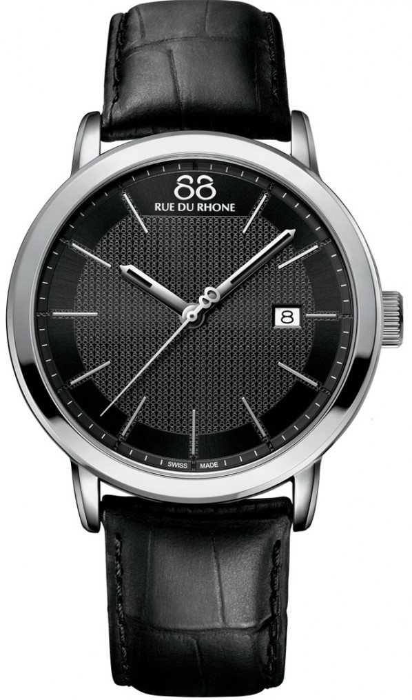 88 Rue Du Rhone Double 8 Origin 87WA130010 88 Rue Du Rhone Double 8 Origin 87WA130010Наручные часы<br>Швейцарские часы 88 Rue Du Rhone Double 8 Origin 87WA130010Часы принадежат коллекции Double 8 Origin. Это настоящие мужские часы. Материал корпуса часов — сталь. В этой модели стоит сапфировое стекло. Водозащита этой модели 50 м. Основной цвет циферблата черный. Циферблат модели содержит часы, минуты, секунды. В этой модели используются такие усложнения как дата, . Корпус часов в диаметре 42мм.<br><br>Пол: Мужские<br>Страна-производитель: None<br>Механизм: Кварцевый<br>Материал корпуса: Сталь<br>Материал ремня/браслета: Кожа<br>Водозащита, диапазон: None<br>Стекло: Сапфировое<br>Толщина корпуса: 8 мм<br>Стиль: Классика