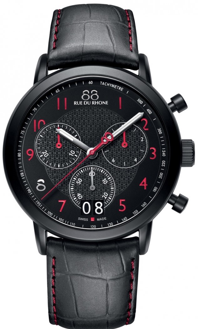 88 Rue Du Rhone Double 8 Origin 87WA130032 88 Rue Du Rhone Double 8 Origin 87WA130032Наручные часы<br>Швейцарские часы 88 Rue Du Rhone Double 8 Origin 87WA130032 Данная модель — яркий представитель коллекции Double 8 Origin. Это модные мужские часы. Материал корпуса часов — сталь. Стекло - сапфировое. Часы этой модели обладают водозащитой 50 м. Цвет циферблата - белый. Циферблат содержит часы, минуты, секунды. В данной модели используются следующие усложнения: дата, хронограф. Диаметр корпуса 45мм.<br><br>Пол: Мужские<br>Страна-производитель: None<br>Механизм: Кварцевый<br>Материал корпуса: Сталь<br>Материал ремня/браслета: Кожа<br>Водозащита, диапазон: None<br>Стекло: Сапфировое<br>Толщина корпуса: None<br>Стиль: Спорт