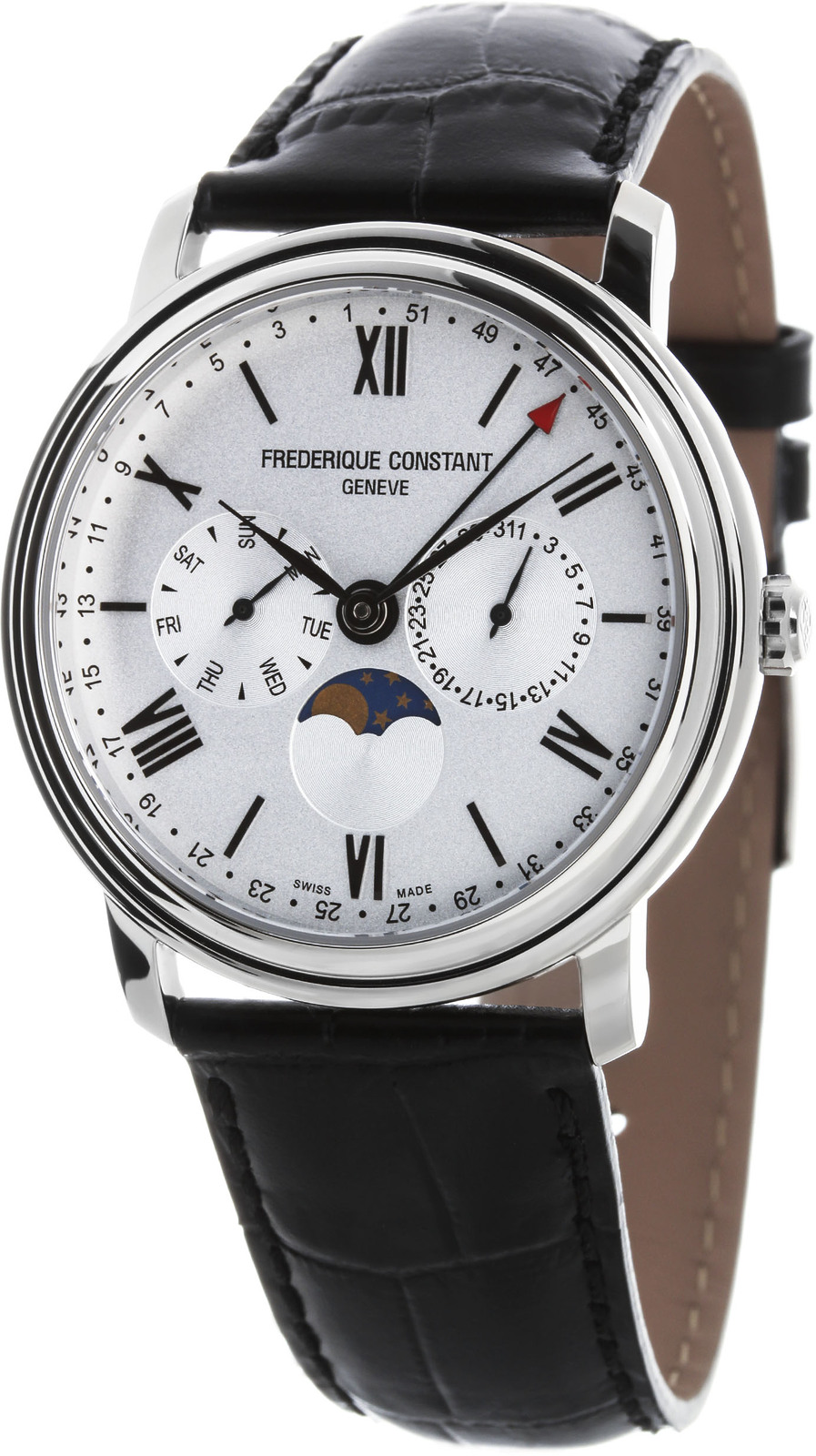 Frederique Constant Classics Business Timer FC-270SW4P6 Frederique Constant Classics Business Timer FC-270SW4P6Наручные часы<br>Швейцарские часы Frederique Constant Classics Business Timer FC-270SW4P6Часы входят в модельный ряд коллекции Classics Business Timer. Это стильные мужские часы. Материал корпуса часов — сталь. В этих часах используется сапфировое стекло. Водозащита - 60 м. Цвет циферблата - серебристый. Циферблат часов содержит часы, минуты. В этих часах используются такие усложнения как дата, день недели, фаза луны, . Размер данной модели 40мм.<br><br>Для кого?: Мужские<br>Страна-производитель: Швейцария<br>Механизм: Кварцевый<br>Материал корпуса: Сталь<br>Материал ремня/браслета: Кожа<br>Водозащита, диапазон: 20 - 100 м<br>Стекло: Сапфировое<br>Толщина корпуса: None<br>Стиль: Классика