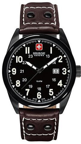 Hanowa Swiss Military Sergeant 06-4181.13.007.05 Hanowa Swiss Military Sergeant 06-4181.13.007.05Наручные часы<br>Швейцарские часы Hanowa Swiss Military Sergeant 06-4181.13.007.05Данная модель входит в коллекцию Sergeant. Это Мужские часы. Материал корпуса часов — Сталь. Ремень — Кожа. В этих часах используется Сапфировое стекло. Водозащита - 100 м. Основной цвет циферблата Черный. Из основных функций на циферблате представлены: часы, минуты, секунды. В данной модели используются следующие усложнения: дата, . Размер данной модели 40мм.<br><br>Для кого?: Мужские<br>Страна-производитель: Швейцария<br>Механизм: Кварцевый<br>Материал корпуса: Сталь<br>Материал ремня/браслета: Кожа<br>Водозащита, диапазон: 100 - 150 м<br>Стекло: Сапфировое<br>Толщина корпуса/: <br>Стиль: Классика