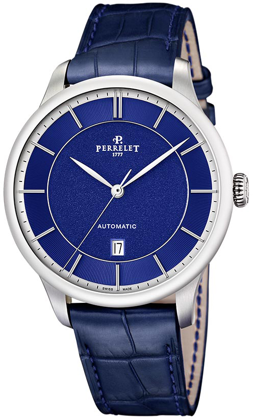 Perrelet First Class A1073/7 Perrelet First Class A1073/7Наручные часы<br>Швейцарские часы Perrelet First Class A1073/7<br><br>Пол: Мужские<br>Страна-производитель: Швейцария<br>Механизм: Механический<br>Материал корпуса: Сталь<br>Материал ремня/браслета: Кожа<br>Водозащита, диапазон: None<br>Стекло: Сапфировое<br>Толщина корпуса: 10,6 мм<br>Стиль: None