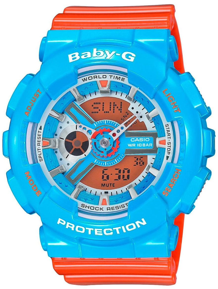 Casio Baby-G BA-110NC-2A Casio Baby-G BA-110NC-2AНаручные часы<br>Японские часы Casio Baby-G BA-110NC-2A<br><br>Пол: Женские<br>Страна-производитель: Япония<br>Механизм: Кварцевый<br>Материал корпуса: Пластик<br>Материал ремня/браслета: Каучук<br>Водозащита, диапазон: None<br>Стекло: Минеральное<br>Толщина корпуса: 15,8 мм<br>Стиль: None
