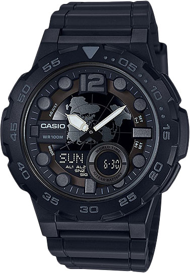 Casio AEQ-100W-1B Casio AEQ-100W-1BНаручные часы<br>Японские часы Casio AEQ-100W-1B<br><br>Пол: Мужские<br>Страна-производитель: Япония<br>Механизм: Кварцевый<br>Материал корпуса: Пластик<br>Материал ремня/браслета: Пластик<br>Водозащита, диапазон: None<br>Стекло: Пластиковое<br>Толщина корпуса: 15,3 мм<br>Стиль: None