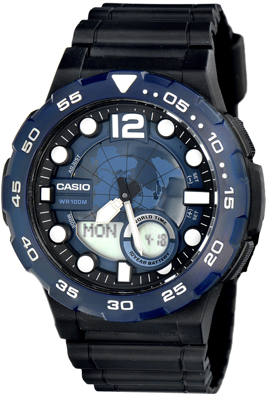 Casio AEQ-100W-2A Casio AEQ-100W-2AНаручные часы<br>Японские часы Casio AEQ-100W-2A<br><br>Пол: Мужские<br>Страна-производитель: Япония<br>Механизм: Кварцевый<br>Материал корпуса: Пластик<br>Материал ремня/браслета: Пластик<br>Водозащита, диапазон: None<br>Стекло: Пластиковое<br>Толщина корпуса: 15.3 мм<br>Стиль: None