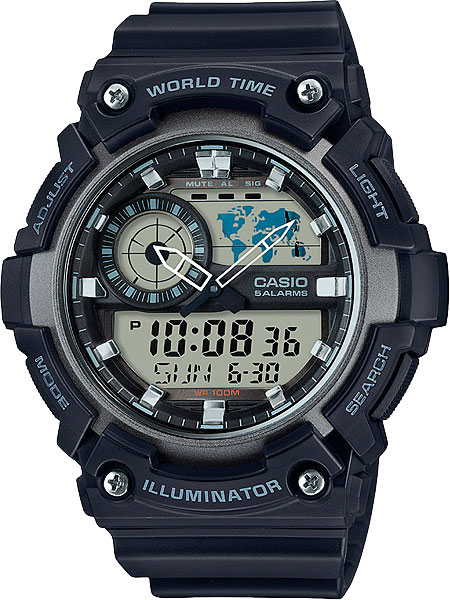 Casio AEQ-200W-1A Casio AEQ-200W-1AНаручные часы<br>Японские часы Casio AEQ-200W-1A<br><br>Пол: Мужские<br>Страна-производитель: Япония<br>Механизм: Кварцевый<br>Материал корпуса: Пластик<br>Материал ремня/браслета: Пластик<br>Водозащита, диапазон: None<br>Стекло: Пластиковое<br>Толщина корпуса: 16,4 мм<br>Стиль: None
