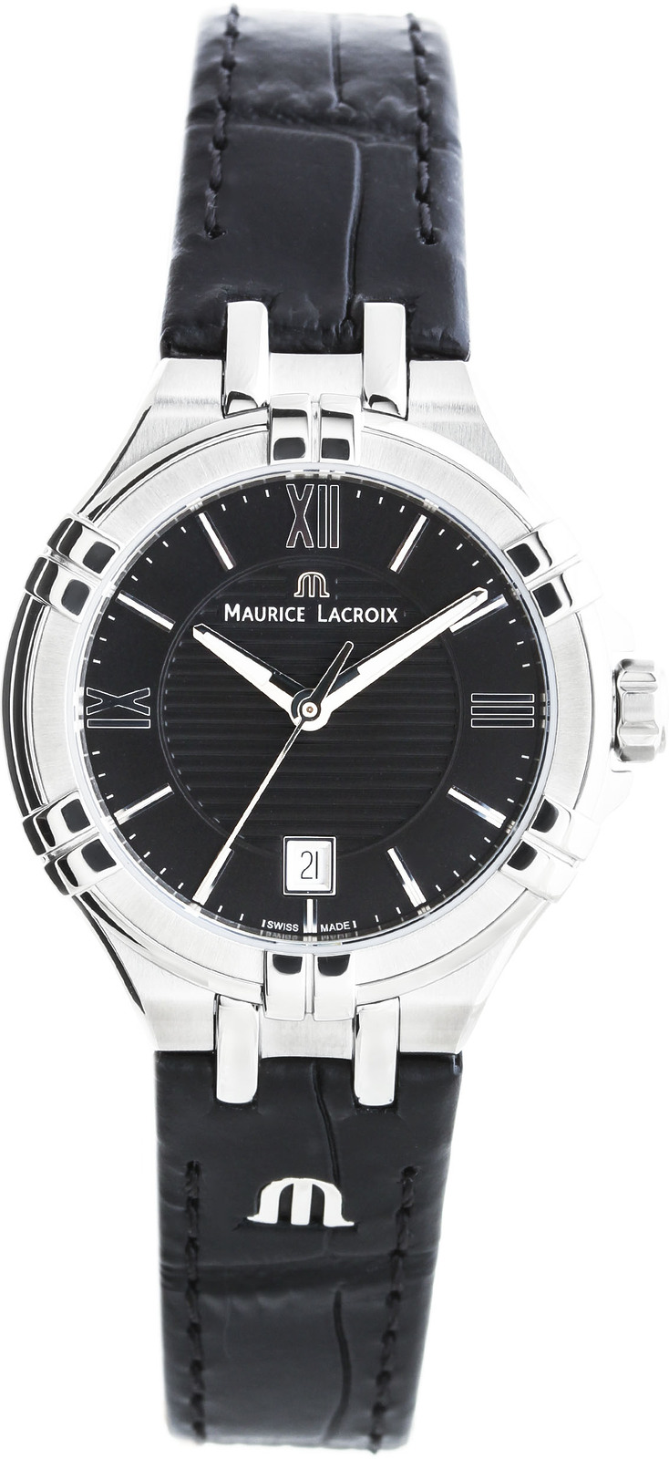 Maurice Lacroix Aikon AI1004-SS001-330-1 Maurice Lacroix Aikon AI1004-SS001-330-1Наручные часы<br>Швейцарские часы Maurice Lacroix Aikon AI1004-SS001-330-1<br><br>Пол: Женские<br>Страна-производитель: Швейцария<br>Механизм: Кварцевый<br>Материал корпуса: Сталь<br>Материал ремня/браслета: Кожа<br>Водозащита, диапазон: None<br>Стекло: Сапфировое<br>Толщина корпуса: None<br>Стиль: None