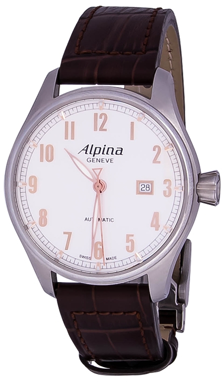 Alpina Aviation AL-525SCR4S6 Alpina Aviation AL-525SCR4S6Наручные часы<br>Швейцарские часы Alpina Aviation AL-525SCR4S6Модель входит в коллекцию Aviation . Это модные Мужские часы. Материал корпуса часов — Сталь. Ремень — Кожа. В этих часах используется Сапфировое стекло. Водозащита этих часов 100 м.<br><br>Пол: Мужские<br>Страна-производитель: Швейцария<br>Механизм: Механический<br>Материал корпуса: Сталь<br>Материал ремня/браслета: Кожа<br>Водозащита, диапазон: 100 - 150 м<br>Стекло: Сапфировое<br>Толщина корпуса: None<br>Стиль: None
