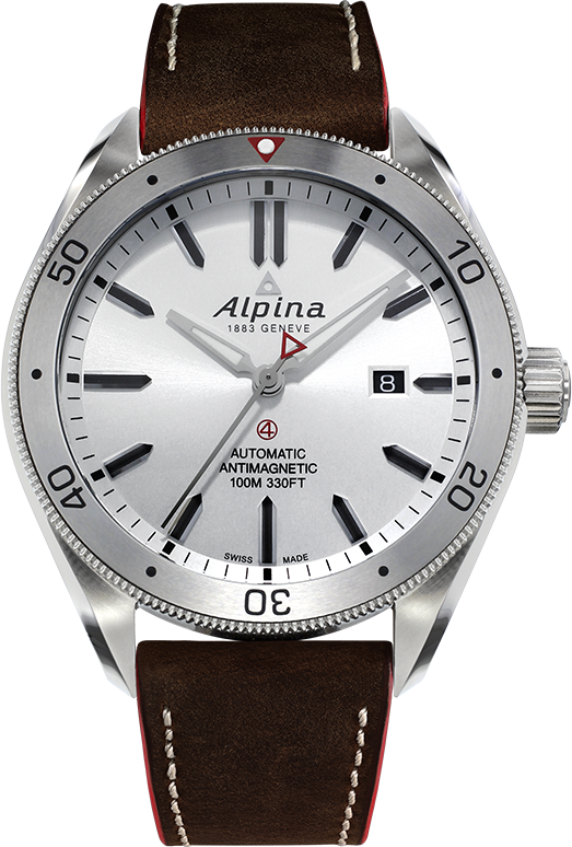 Alpina Alpiner AL-525SS5AQ6 Alpina Alpiner AL-525SS5AQ6Наручные часы<br>Швейцарские часы Alpina Alpiner AL-525SS5AQ6<br><br>Пол: Мужские<br>Страна-производитель: Швейцария<br>Механизм: Механический<br>Материал корпуса: Сталь<br>Материал ремня/браслета: Кожа<br>Водозащита, диапазон: None<br>Стекло: Сапфировое<br>Толщина корпуса: None<br>Стиль: None